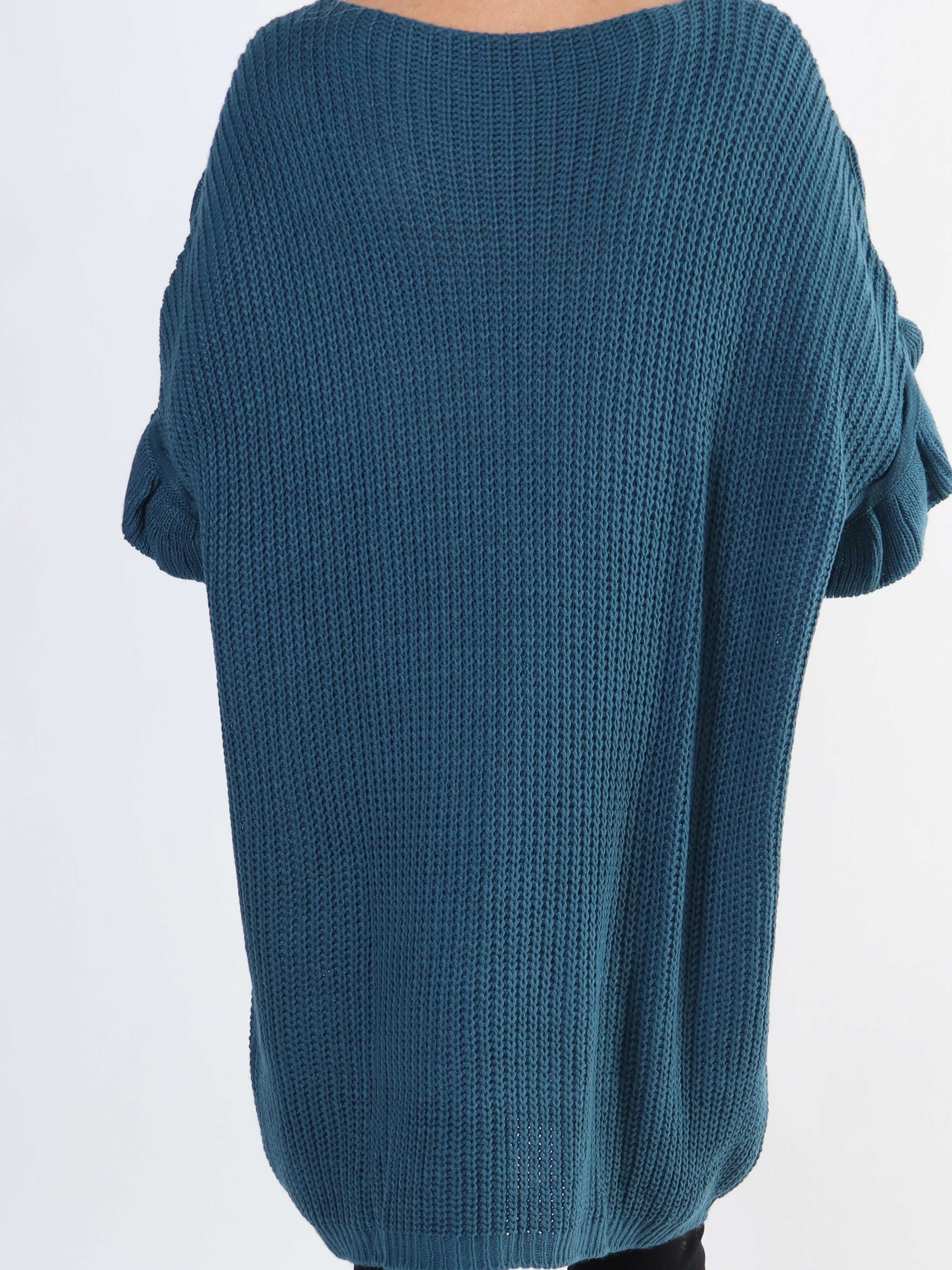 Ellis Dress - Lækker plus size strikkjole med fine flæsedetaljer